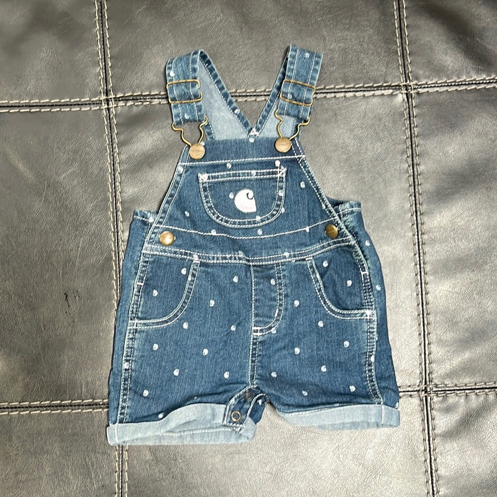 Carhartt polka dot short style overalls